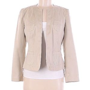 Talbots Petites Tan Ivory Suede Jacket | Size 6P
